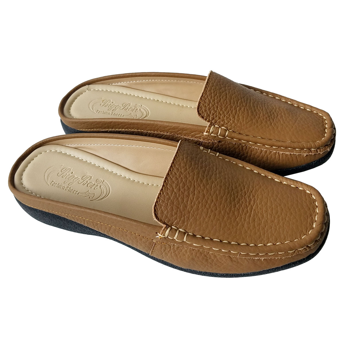Dép Sục Nữ Da Bò Thật BIGGBEN Cao 3cm SBNB38