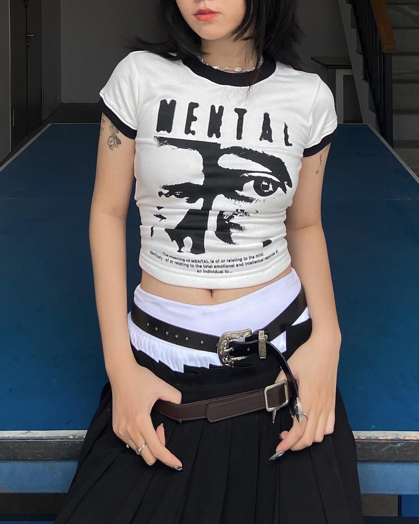 Áo Thun Tay Ngắn Nữ MENTAL® Vision Vintage Tee