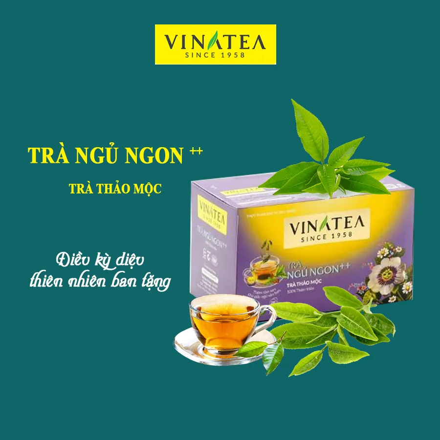 Trà Vinatea ngủ ngon, có hương thơm của cốm non với vị chát dịu nhẹ, đặc trưng từ những búp trà tươi tuyển chọn từ vùng trà Thái Nguyên
