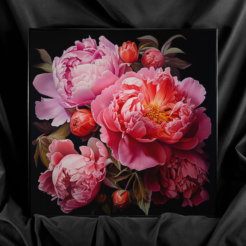 Tranh treo tường, dán tường Canvas, Mẫu Đơn. CGI-34