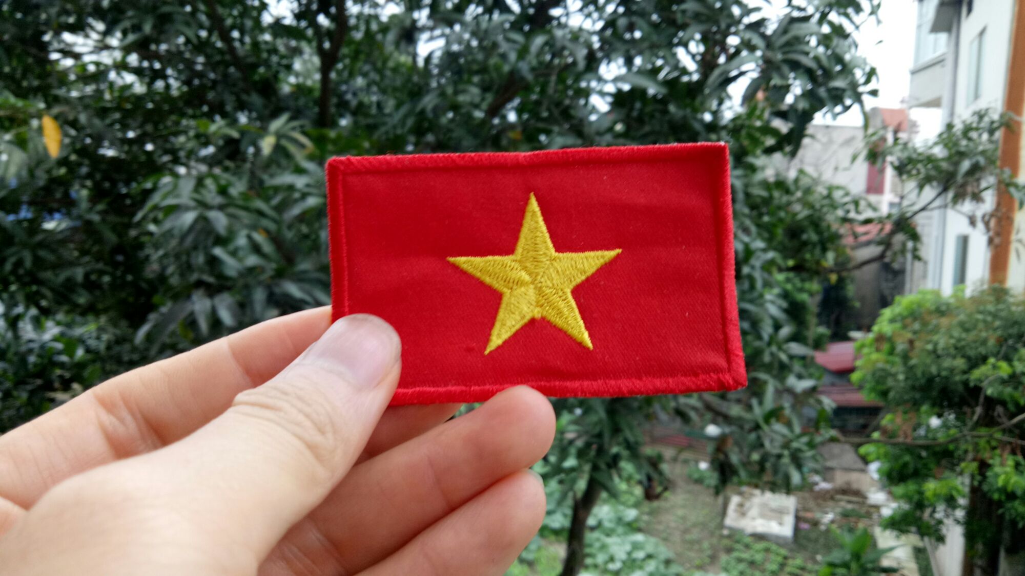 bộ 2 patch sticker cờ Việt Nam có nhám dính