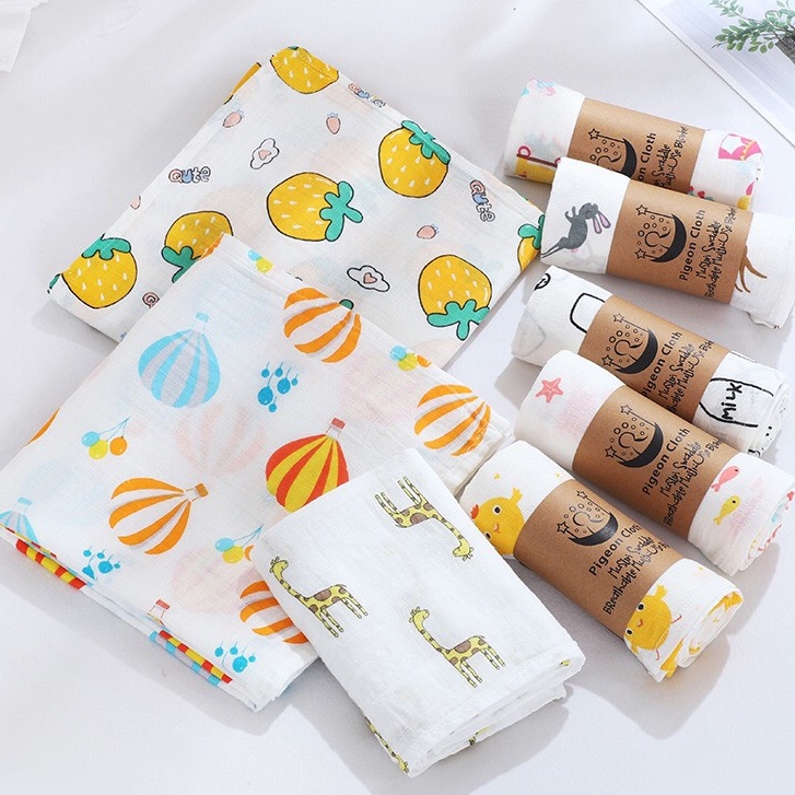 Khăn xô đa năng quấn bé sơ sinh size to 1m2*1m2 𝐊𝟔𝟐