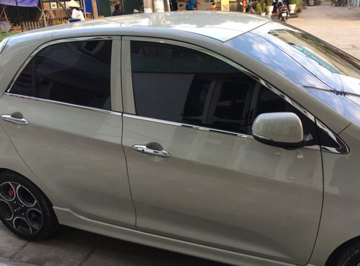 Nẹp viền cong kính INOX KIA Morning 2012-2019