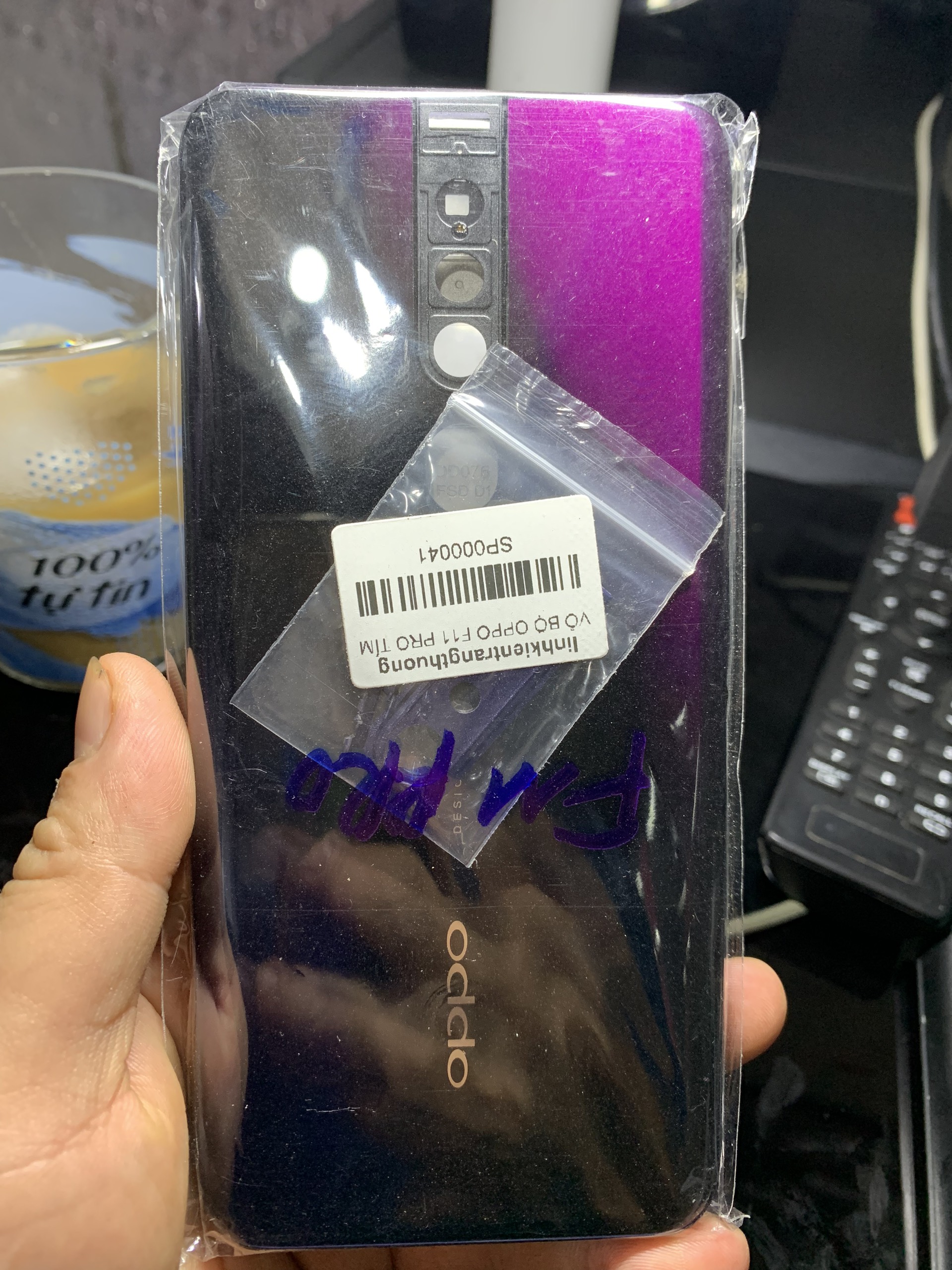Bộ vỏ điện thoại new oppo F11 pro (gồm lưng, sườn, phím, kính camera)