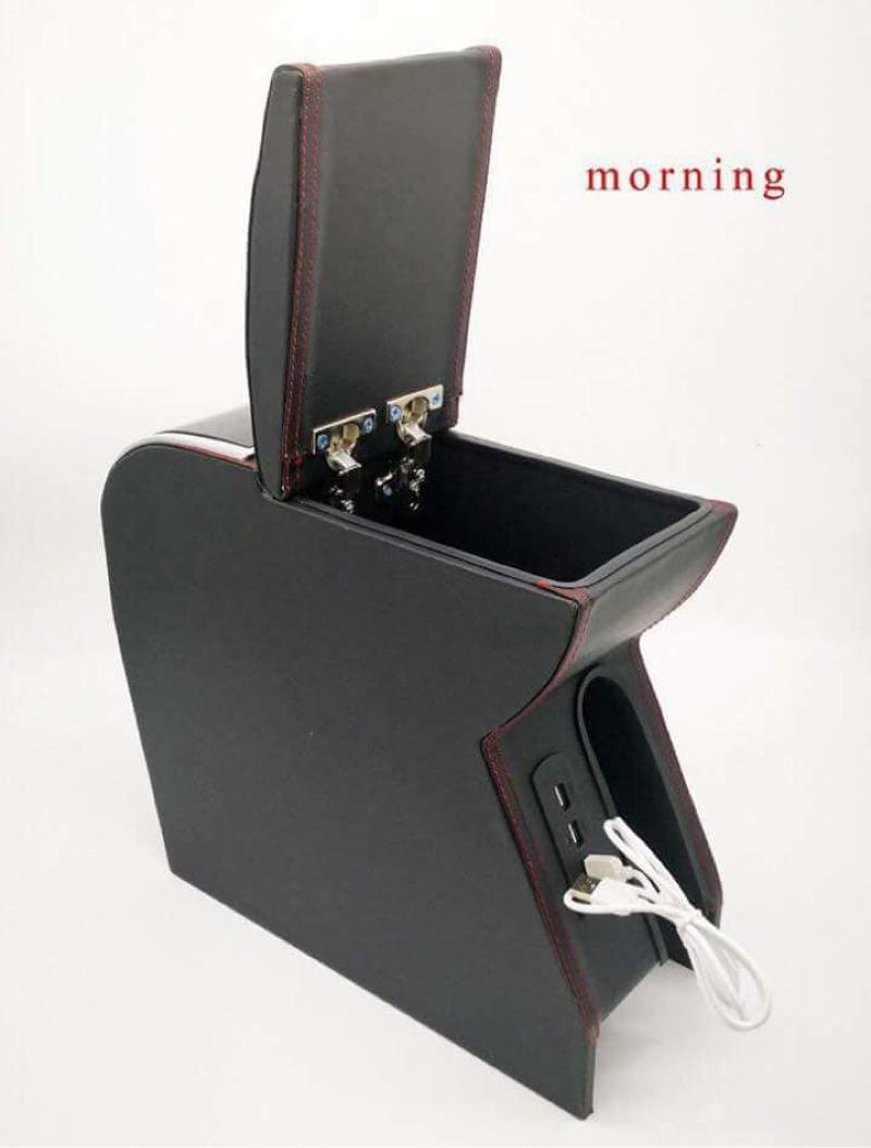 hộp tỳ tay kia morning đen 2013-2020
