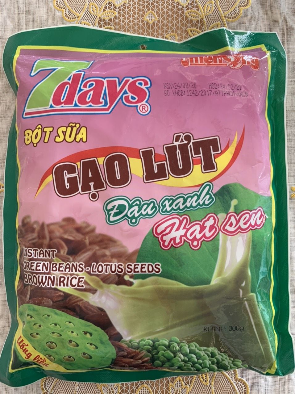 Bột sữa gạo lứt đậu xanh hạt sen