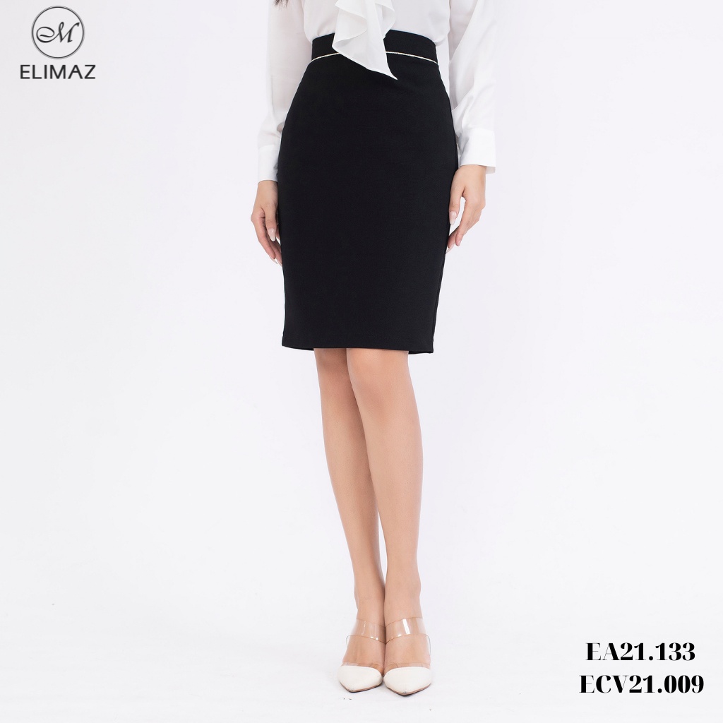 Chân váy nữ công sở Elimaz ôm phối viền ECV21.009