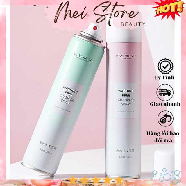 [GIẢM 5% ĐƠN 129K][HCM]Dầu Gội Khô Maycreate Washing Free Shampoo 200ml
