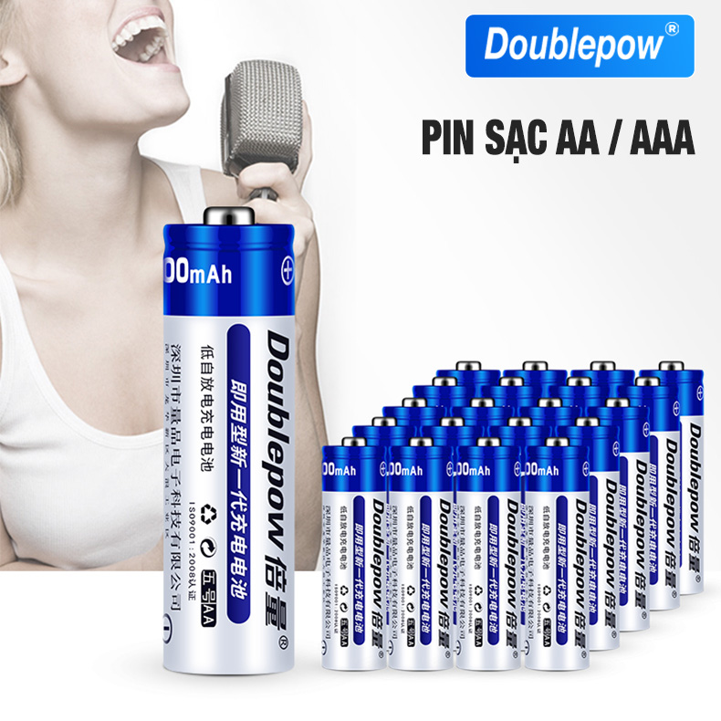 Bộ 4 pin sạc AA 3300mAh Doublepow công suất lớn chuyên karaoke gia đình là một sản phẩm vô cùng hữu ích và tiện dụng cho những đồ dùng điện tử gia đình như pin micro karaoke…(TrắngCam))
