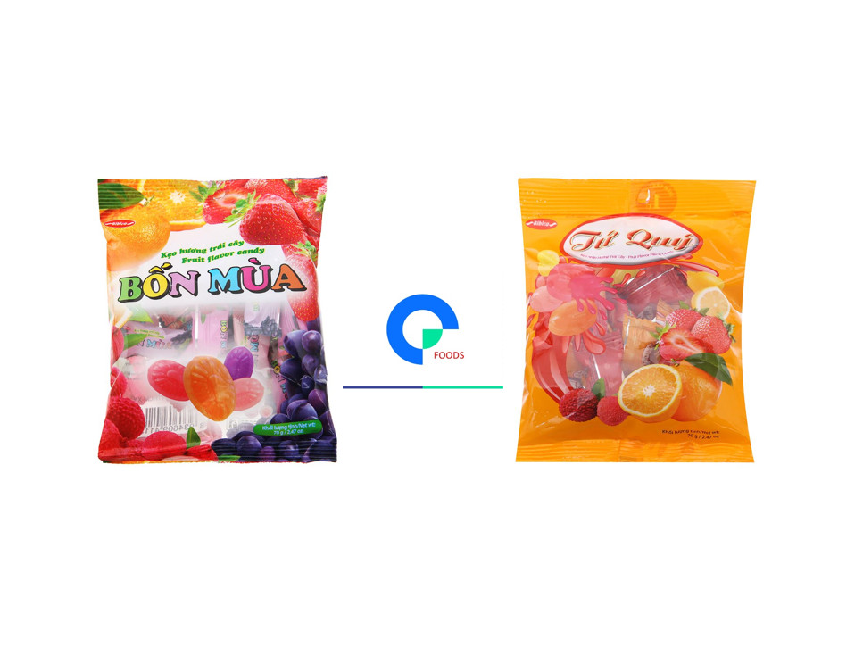 Kẹo Bốn Mùa, Tứ Quý (gói 70g) - Bibica