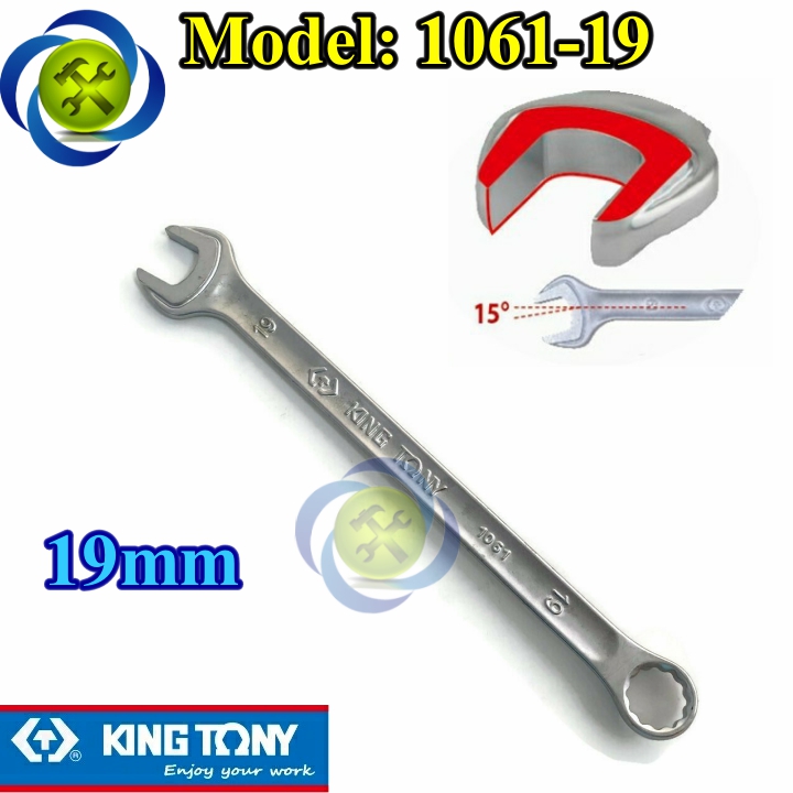 Cờ lê vòng miệng 19mm kingtony 1061-19 dài 281mm