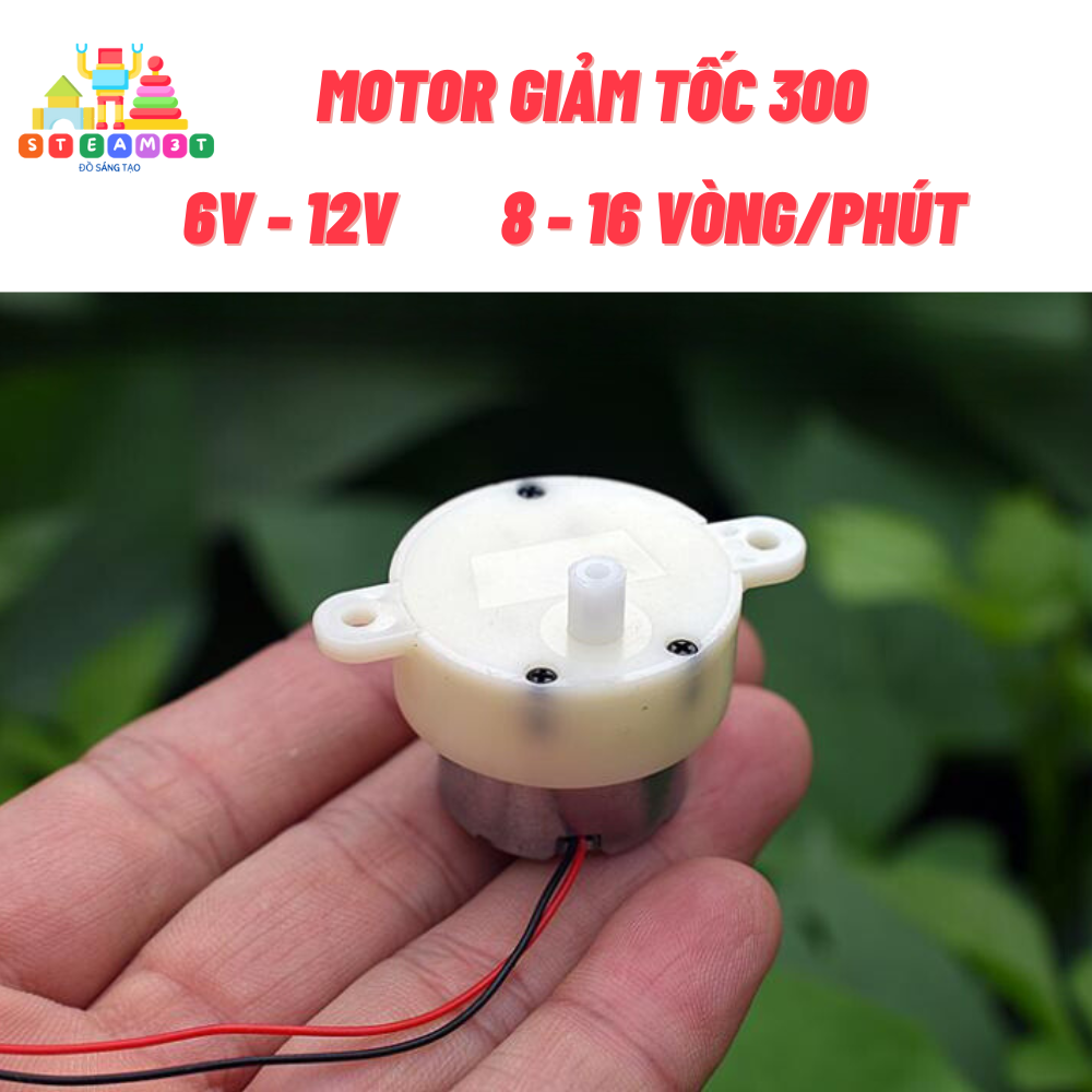 [HCM]Motor giảm tốc mini 300 tốc độ 2.5 - 3.5 vòng điện áp 3V - 9V chạy êm - LK0065