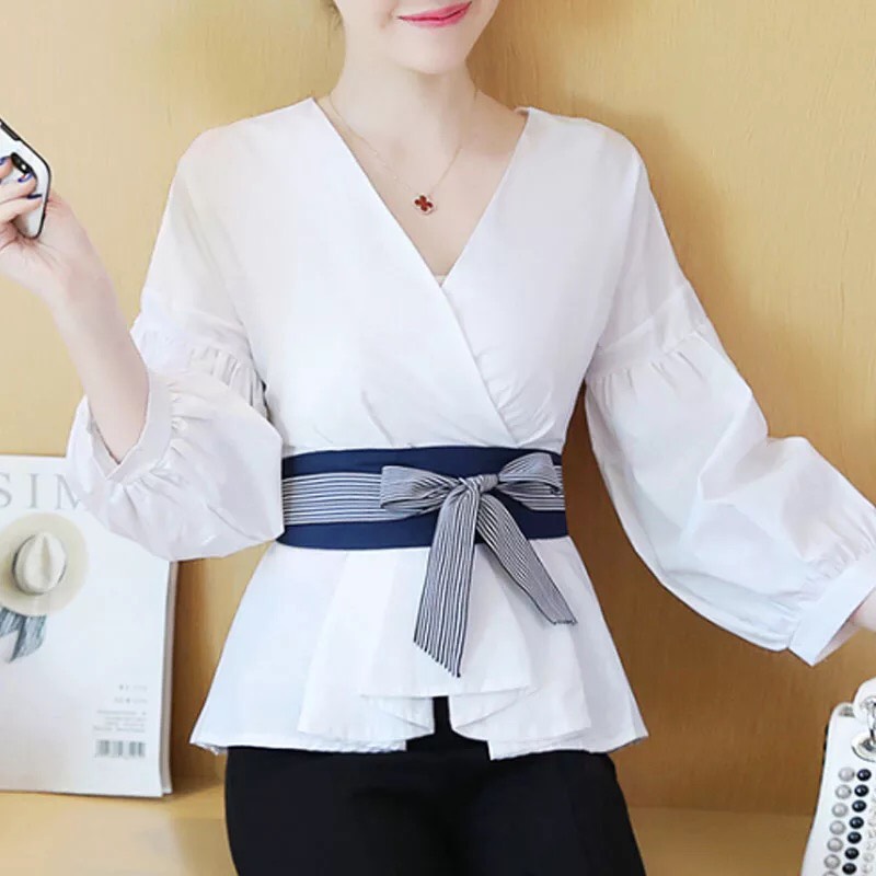 [HCM]Áo Kiểu Nữ Phối Màu Thanh Lịch