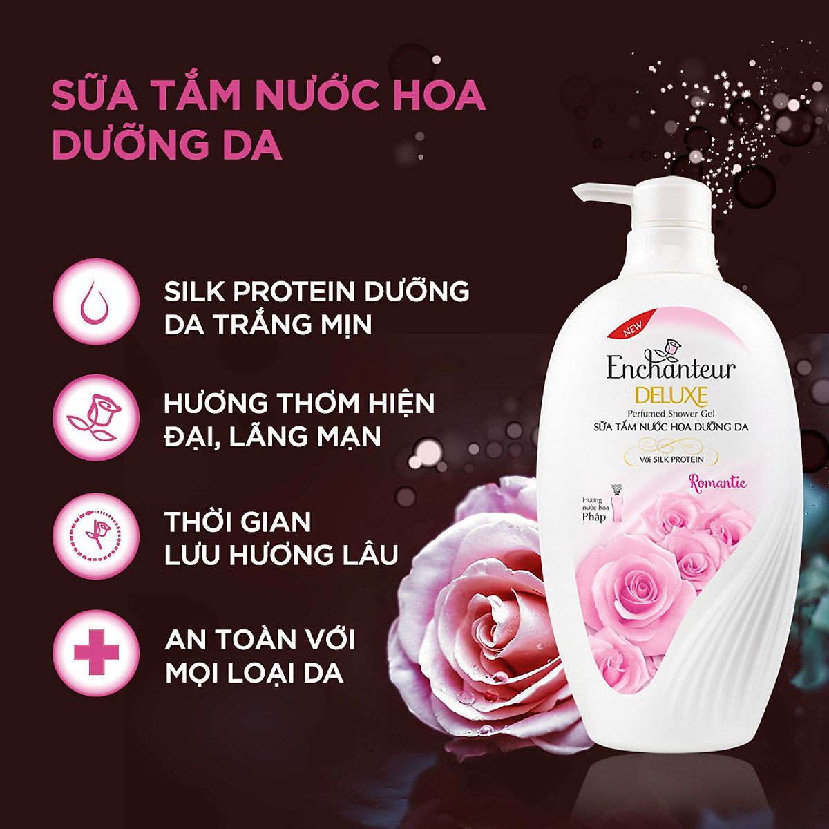 [HCM]Sữa tắm Nước Hoa Enchanter Romantic 650G