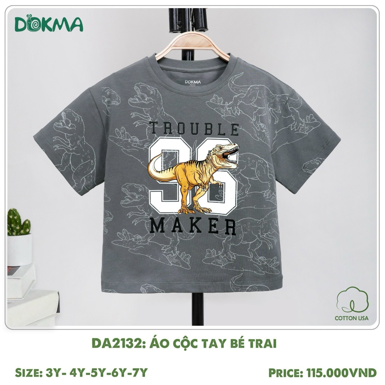 [DOKMA] Áo cộc tay bé trai Dokma
