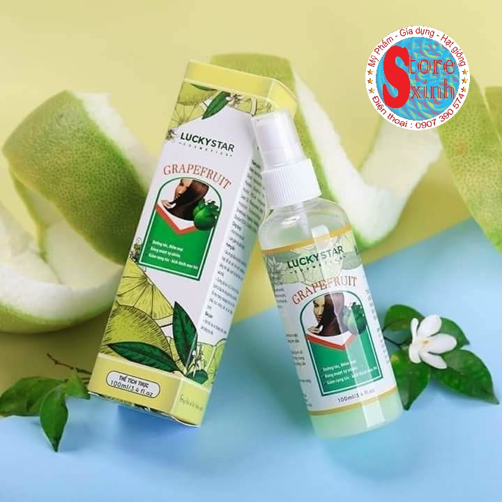 XỊT DƯỠNG TÓC TINH DẦU BƯỞI LUCKY STAR 100ML