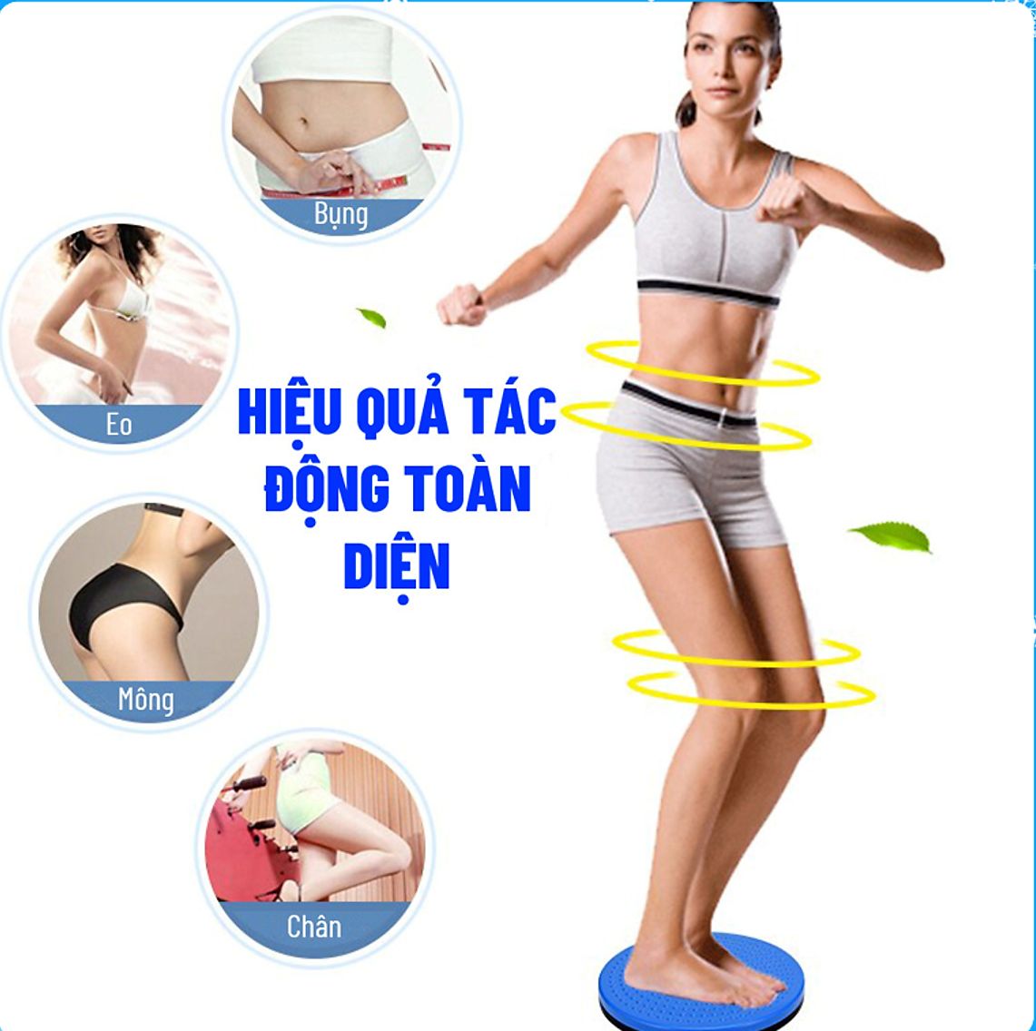 Đĩa Xoay Eo Tập Cơ Bụng 360 Độ - Bàn Xoay Eo Giảm Mỡ Bụng