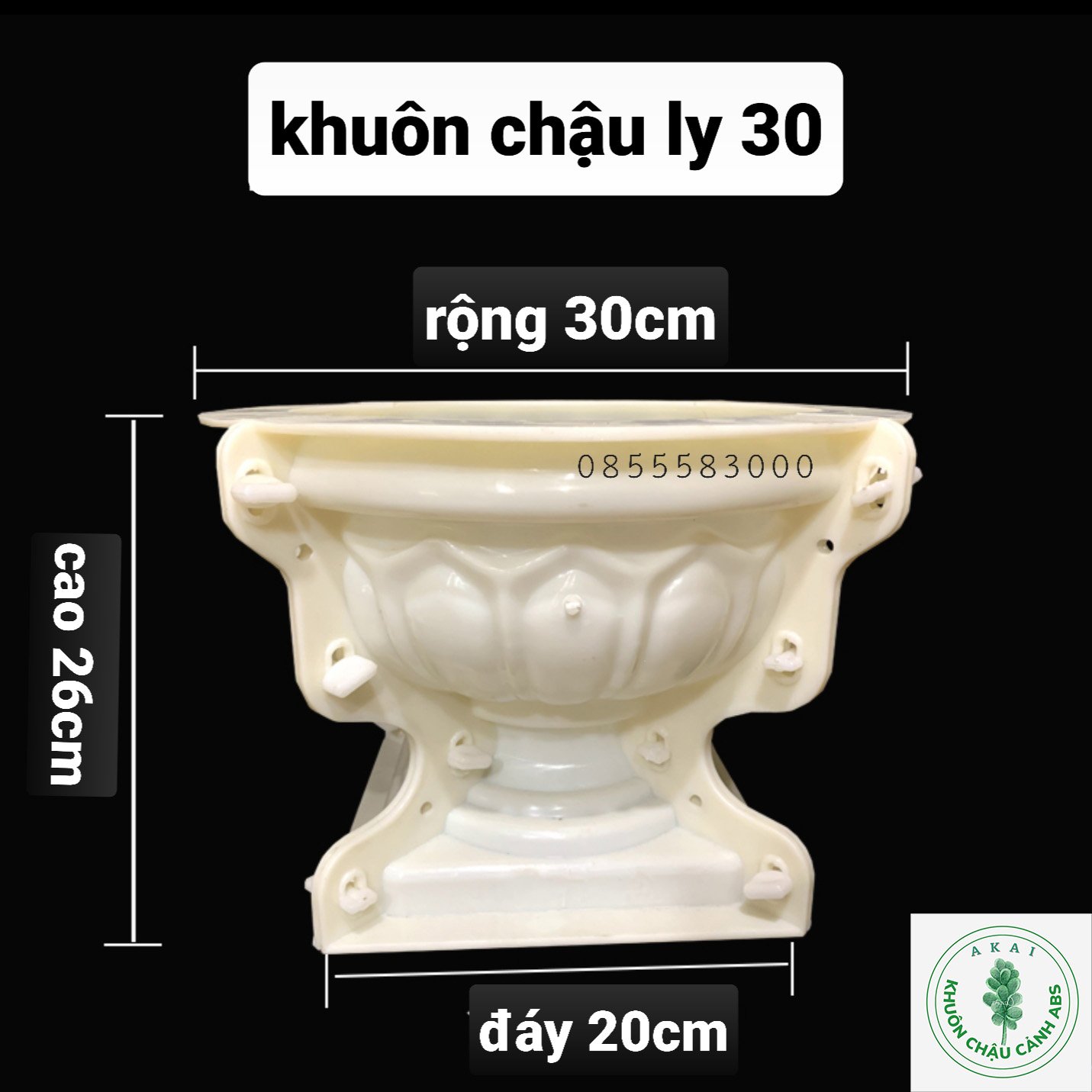 Khuôn đúc chậu cảnh ly 30 (khuôn chậu ABS có lòng trong)