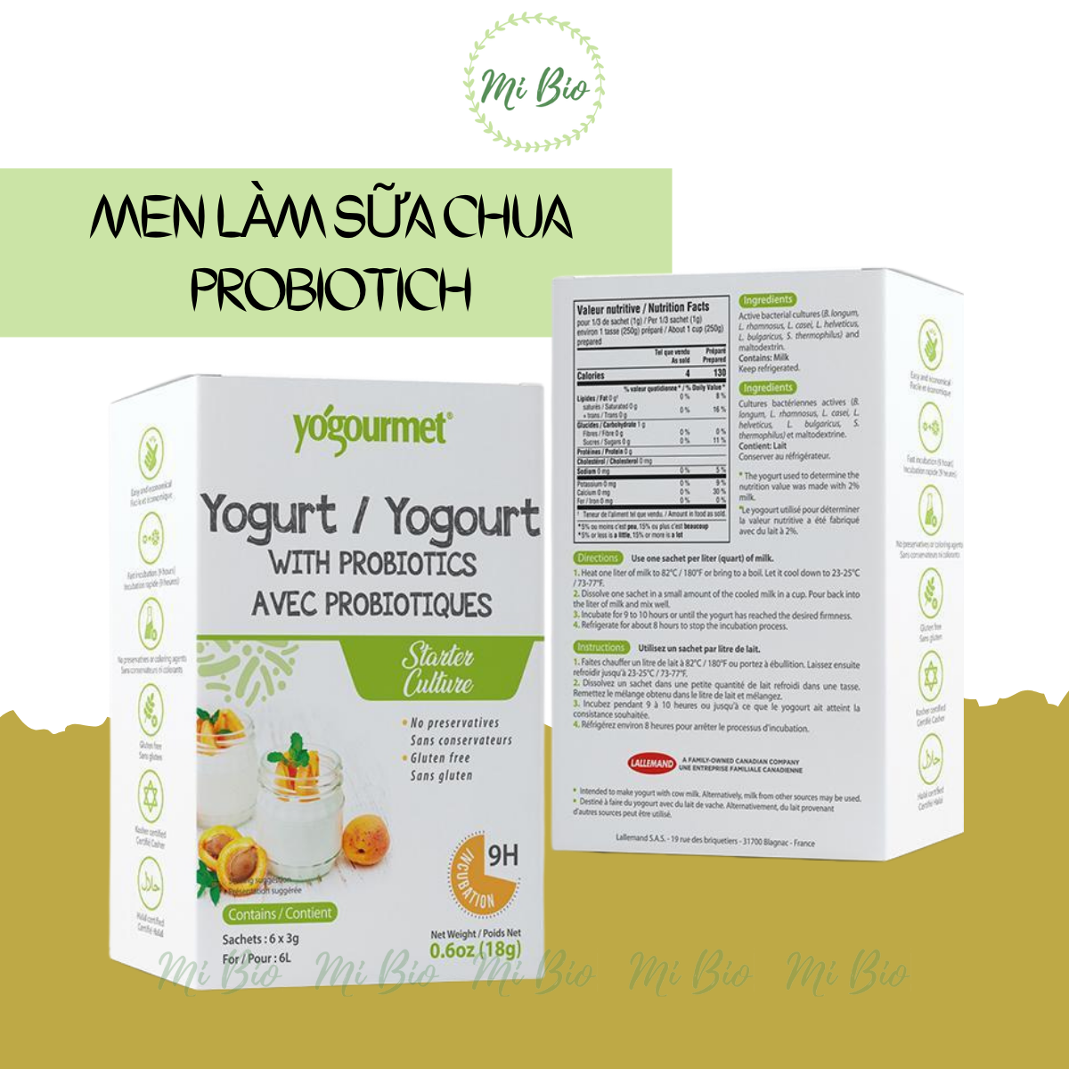 Men làm sữa chua Probiotic - Yogourmet (Probiotic Yogurt Starter)