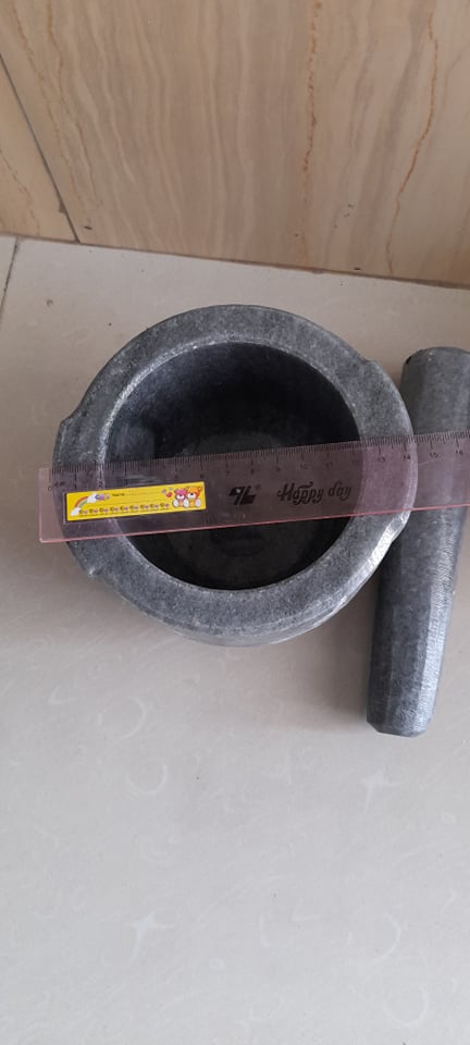 Cối đá Non Nước size 14 xám đen