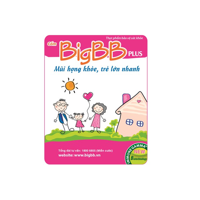 Cốm BigBB Plus (Hồng) - Mũi họng khỏe, trẻ lớn nhanh