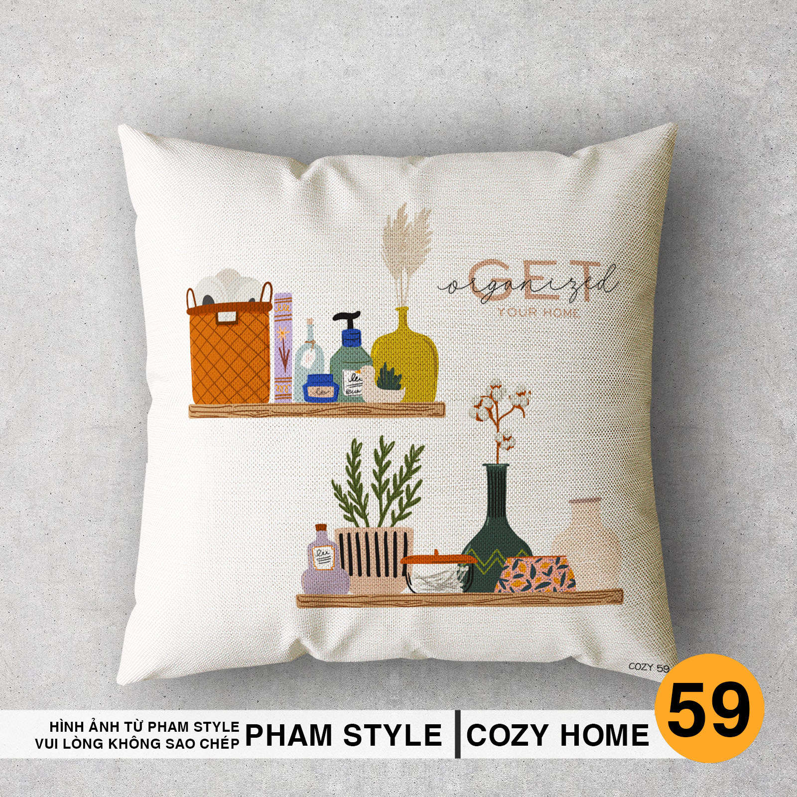 Gối Trang Trí Sofa COZY HOME (No41-No60) (45x45cm)