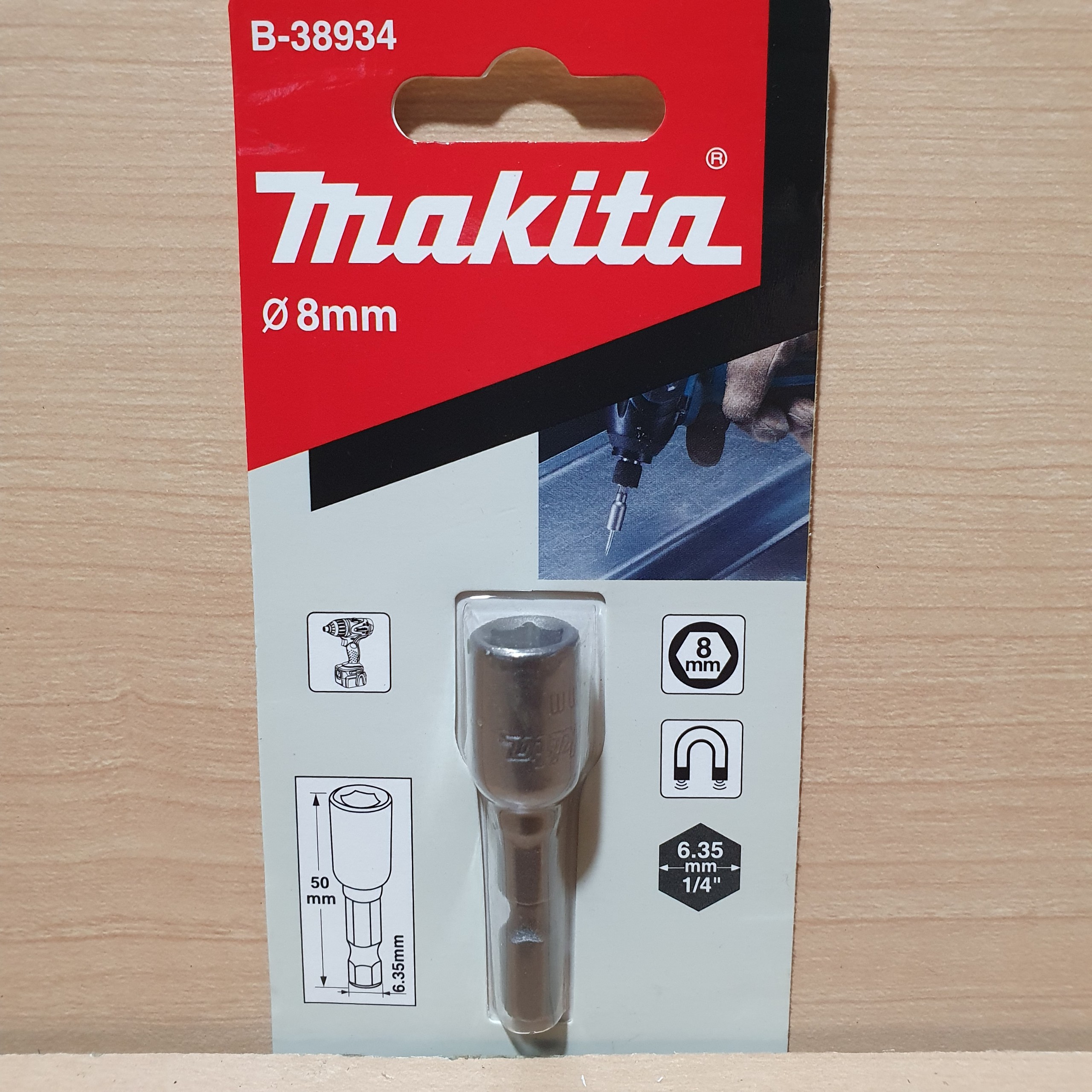 ĐẦU TUÝP MAKITA DÀI VẶN ỐC 1PC 8X50MM (ĐẦU BẮN TÔN)