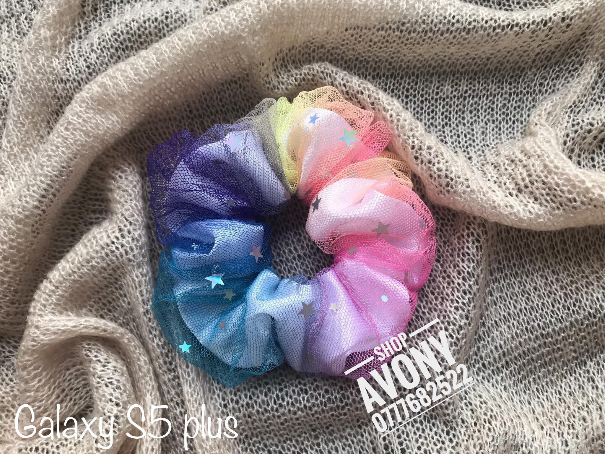 [HCM]Cột tóc vải scrunchies galaxy 2 lớp siêu phồng phiên bản 2