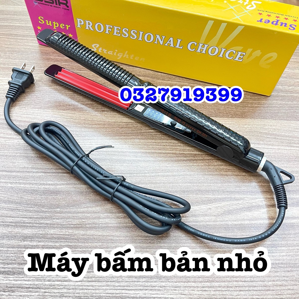 Hq 201 Korean Professional Hair Straightener 5 Temperature Levels 140-220 Degrees Dimensions 29cm X 2.2cm Cord 2.2m Power 60W-100W with Status Indicator Light