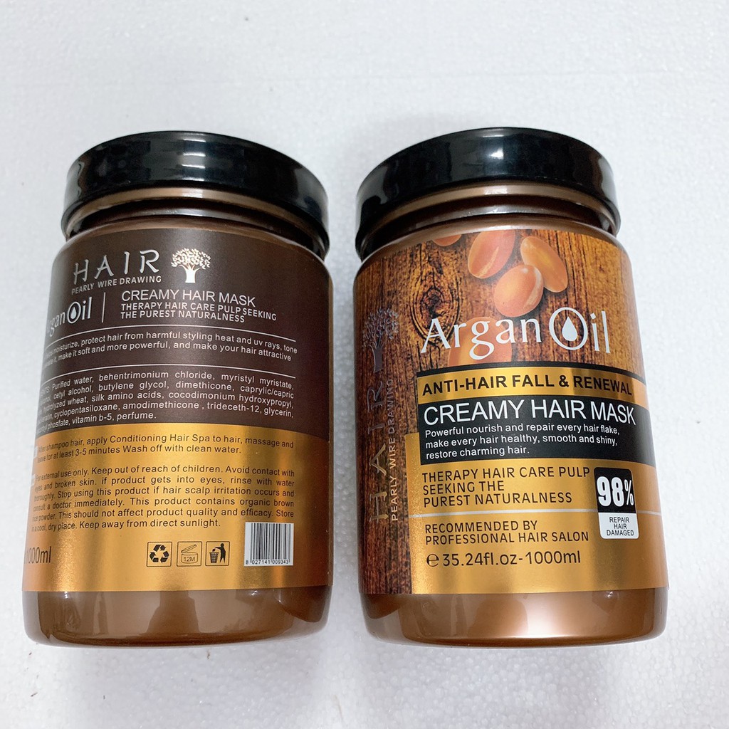 Ủ tóc phục hồi hư tổn argan oil 1000ml