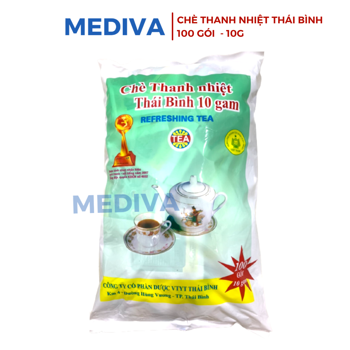 Chè thanh nhiệt Thái Bình 100 gói x 10g - Thanh nhiệt, giải độc