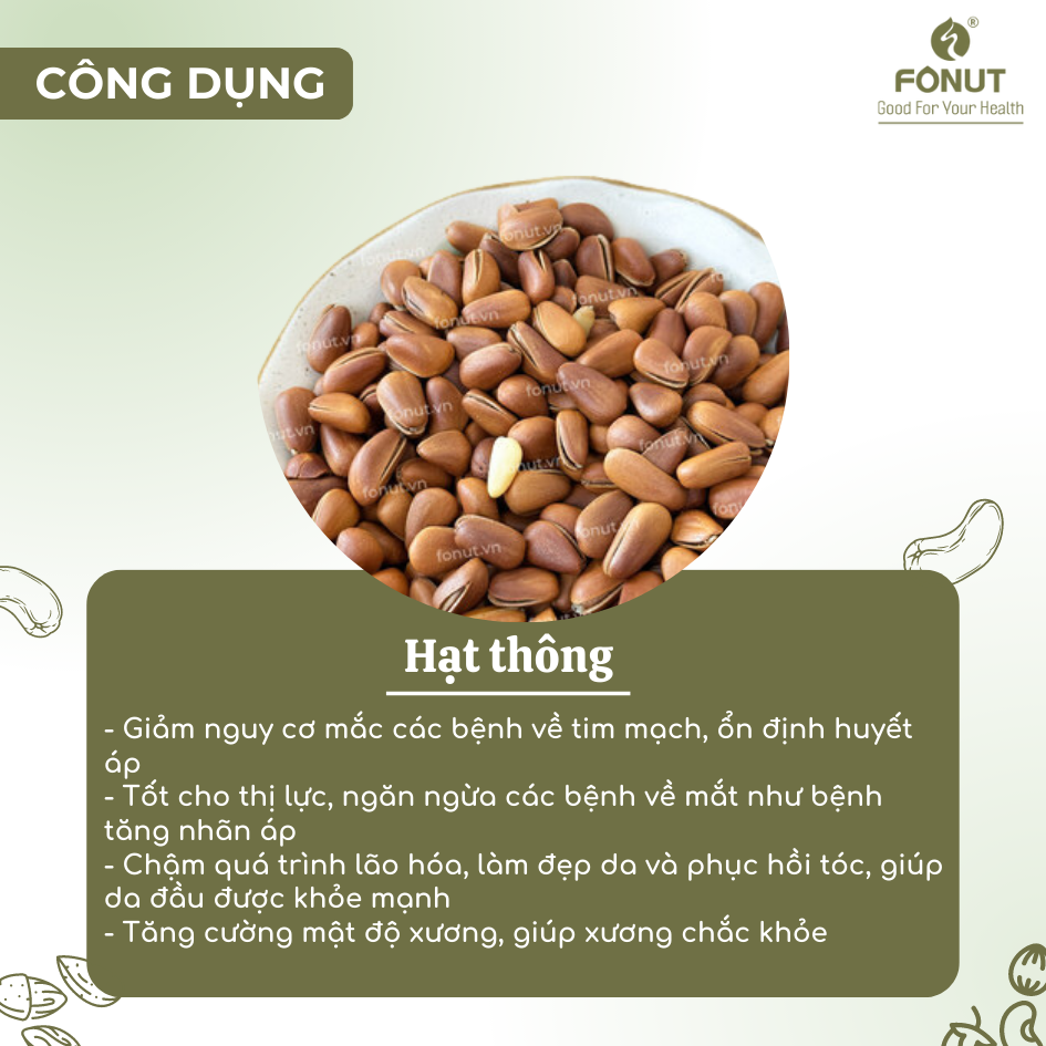 Hạt thông còn vỏ FONUT 250g - 500G