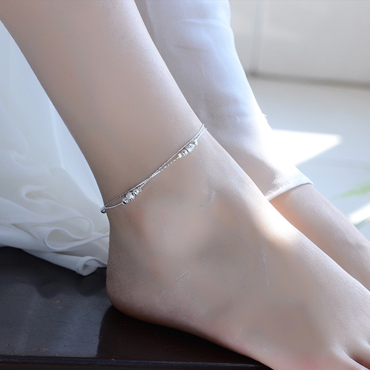 Bộ lắc chân lắc tay style mới dây đôi bi sáng LTC5