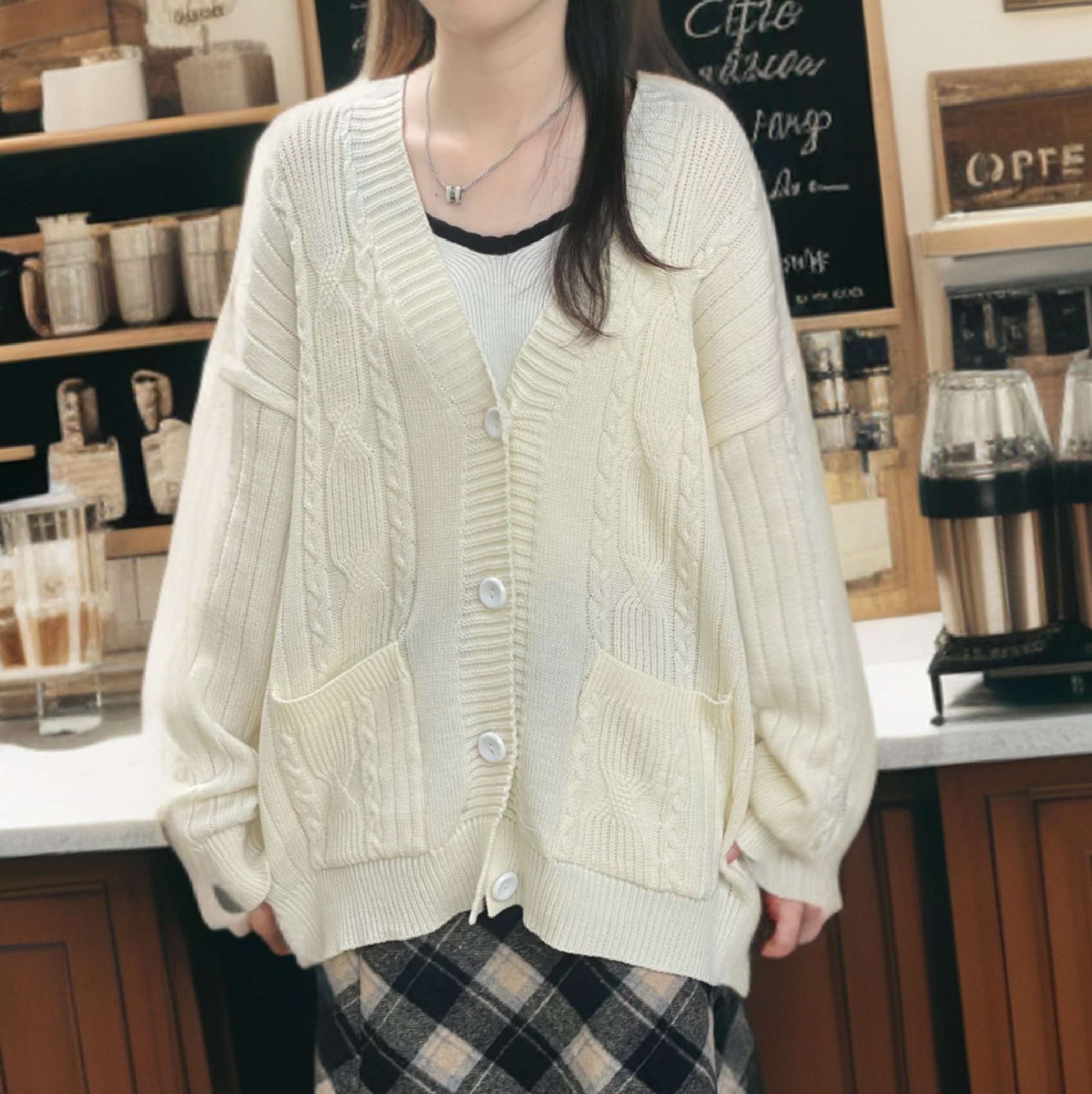 [SIÊU SALE NĂM MỚI] [FREESHIP + VOUCHER] Áo khoác cardigan len thừng túi trước oversize