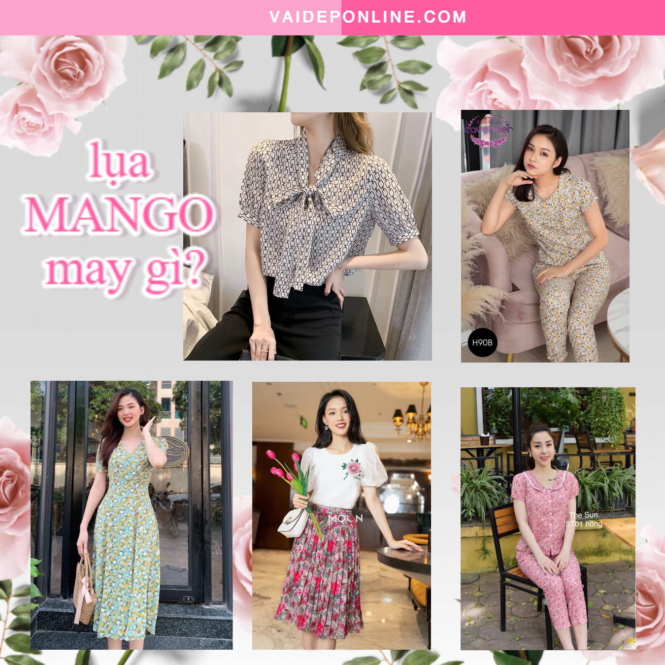 Vải lụa Mango họa tiết MG1735
