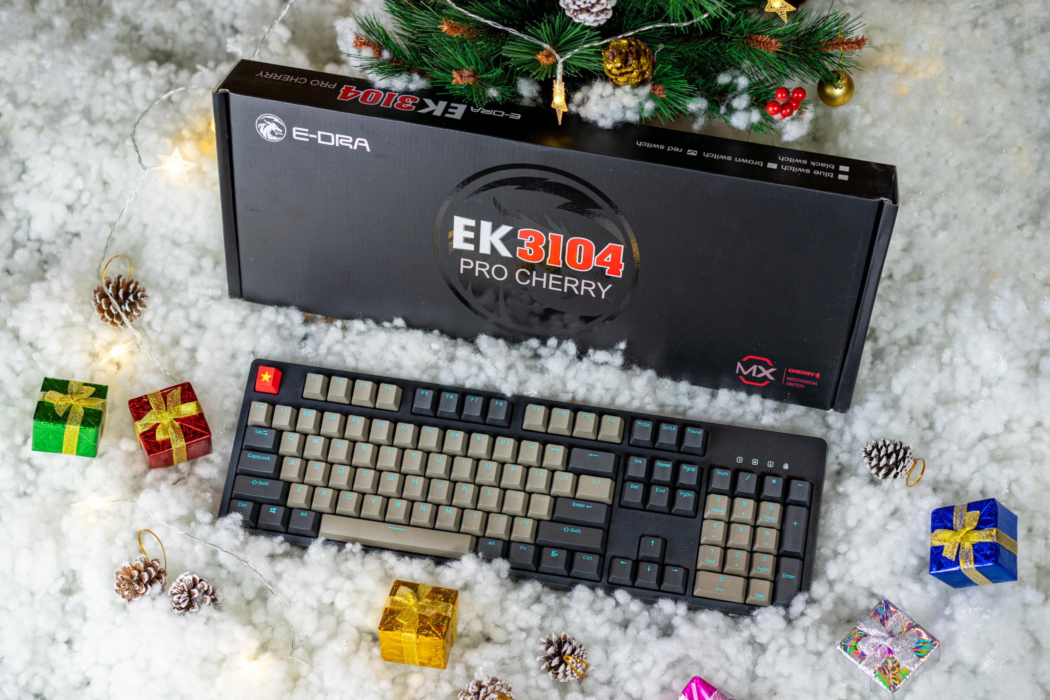 Bàn Phím Cơ E-Dra EK3104 PRO Cherry - Switch Tùy Chọn