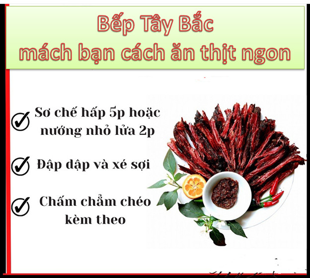Bò Khô Gác Bếp Chuẩn Tây Bắc (KÈM CHẨM CHÉO)