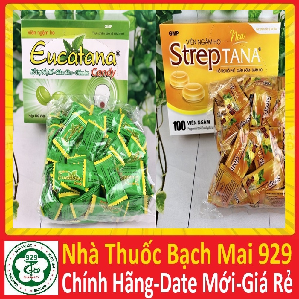 Viên kẹo ngậm ho streptana / eucatana [mới]