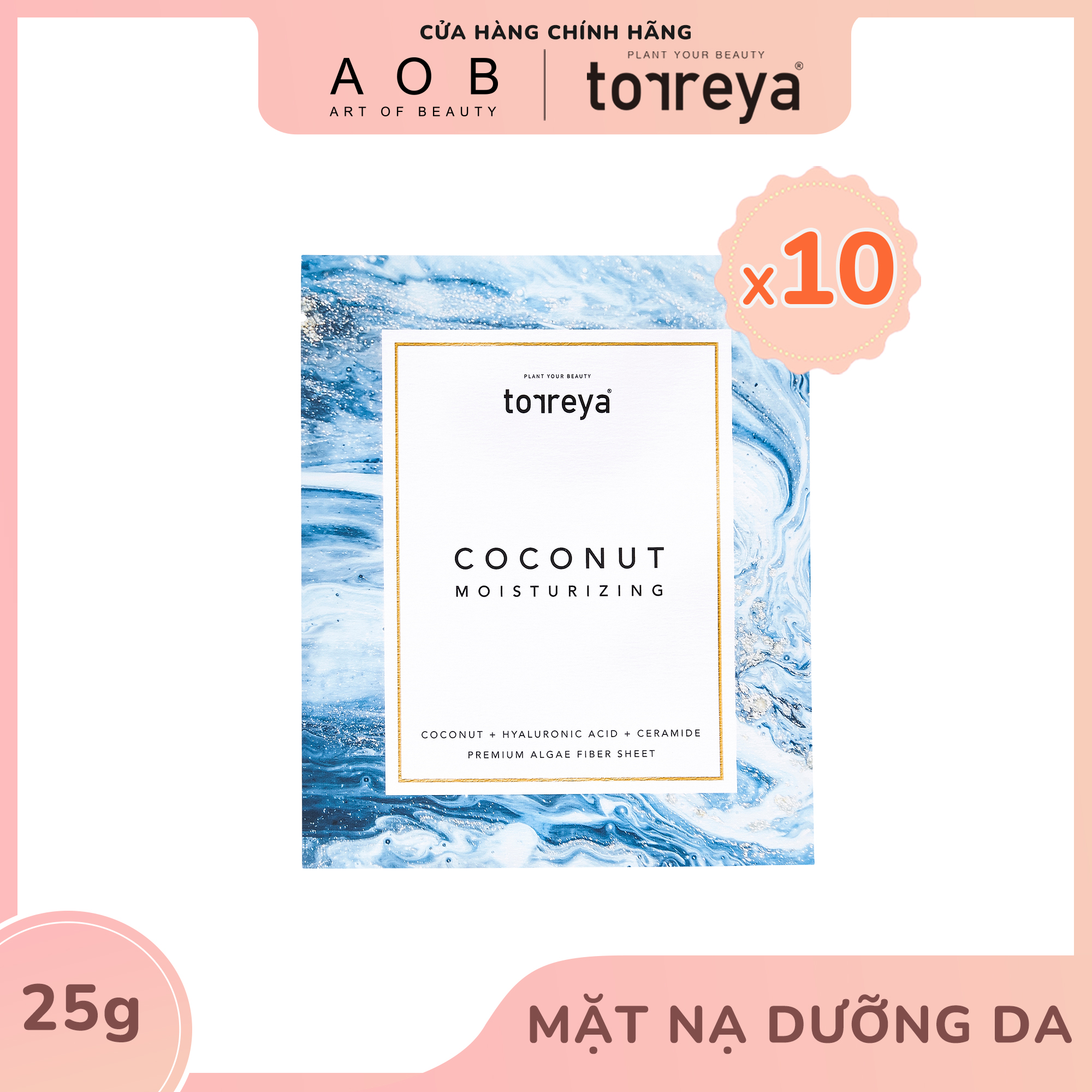 [Combo 10] Mặt Nạ Cấp Ẩm Da Torreya Coconut Moisturizing Mask