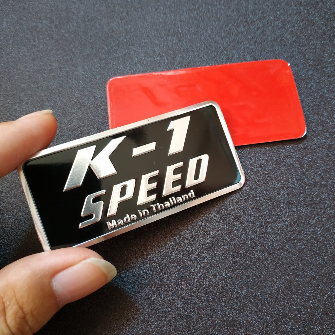Tem nhôm dán Pô K-1 Speed 7.5x3.5cm