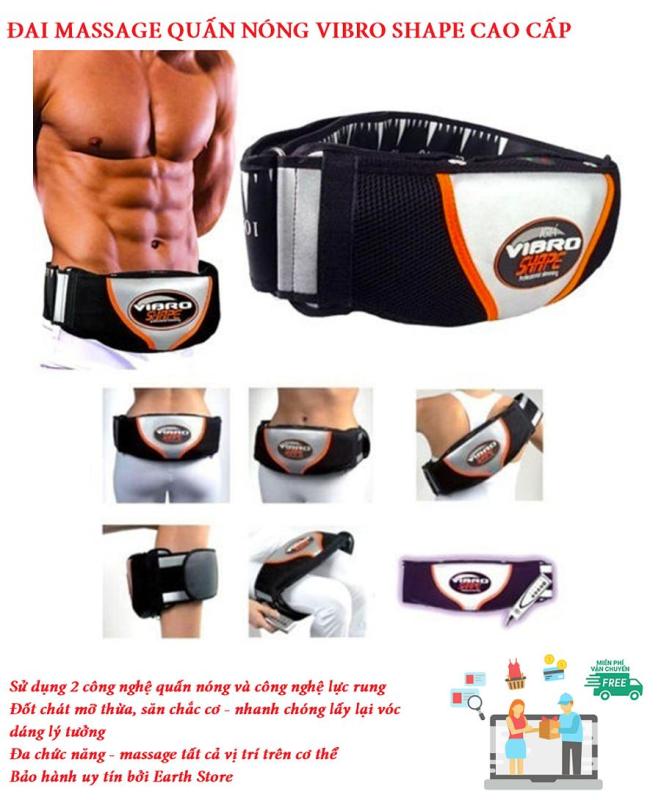 Bán đai quấn nóng giảm mỡ - Giảm mỡ bụng bằng đai quấn nóng - Đai massage bụng nóng rung Vibro Shape. Máy massage toàn thân giảm mỡ hiệu quả - Bảo hành uy tín bởi Earth Store.
