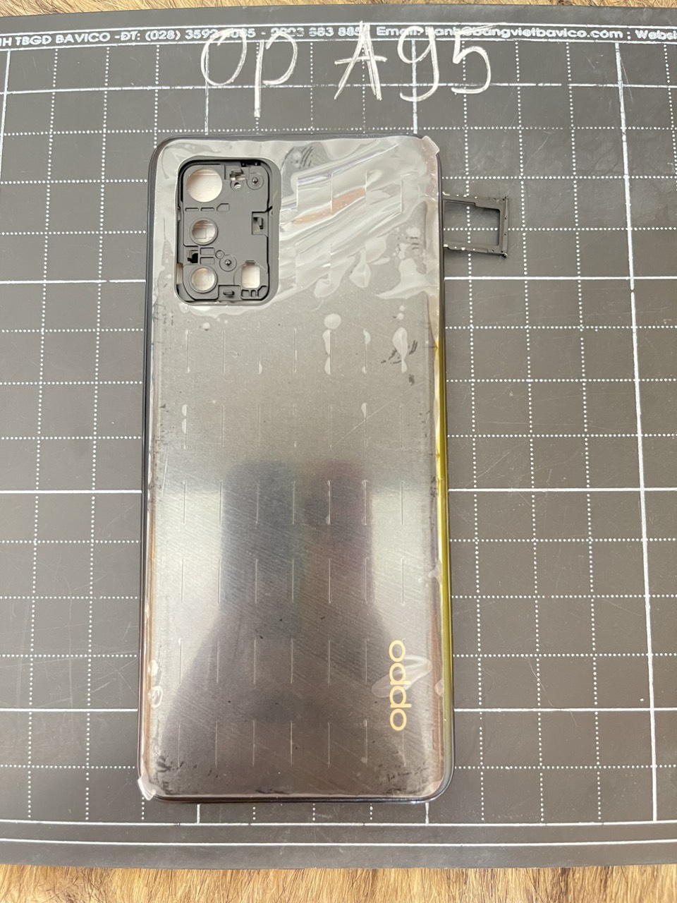 Bộ vỏ thay thế Oppo A95 kèm khay sim và kính camera