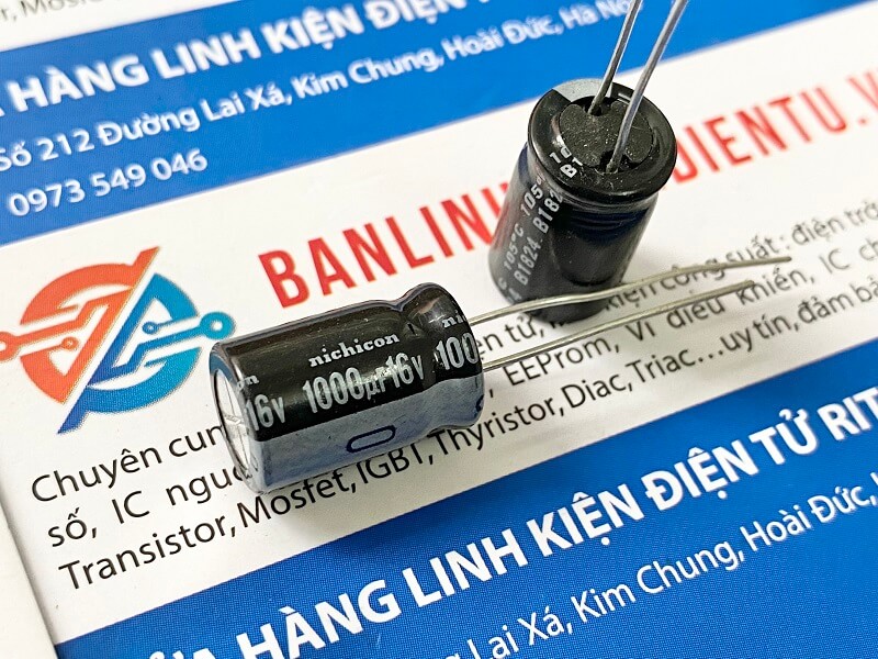 Tụ hóa nichicon 1000uf 16v kích thước 10x16mm