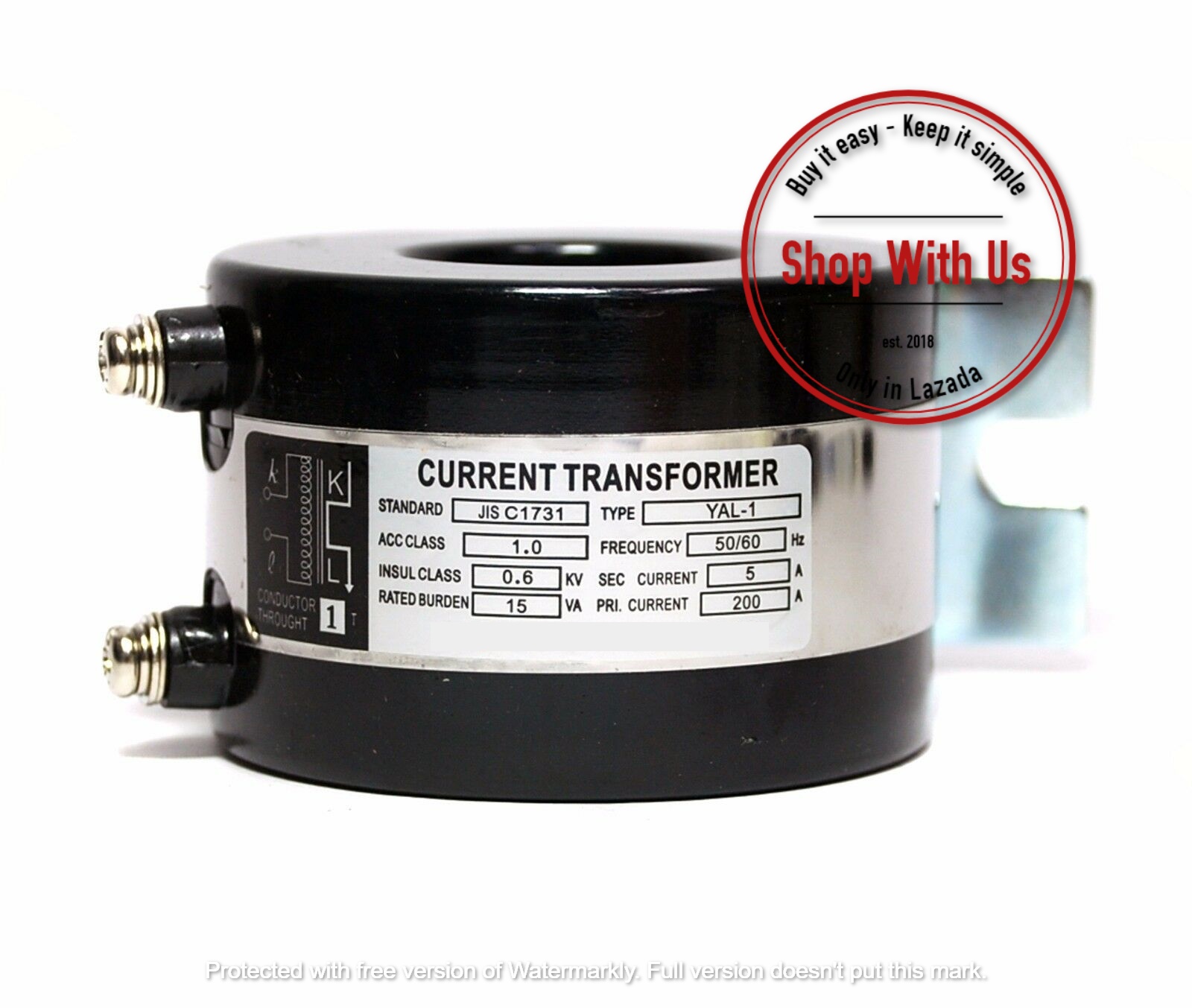 Cảm Biến Dòng Yasin 200/5A - TI 200/5A - CT 200/5A - Biến dòng hạ thế 200/5A