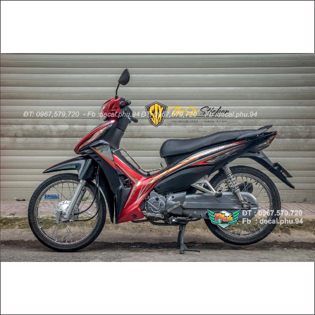 Tem rời wave rsx đỏ đen.
