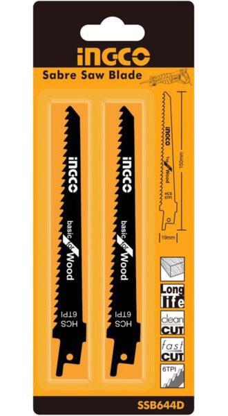 Bộ lưỡi cưa kiếm 2 cây ingco ssb644d