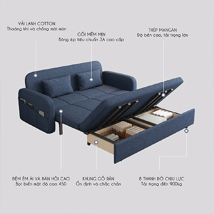 [Trả góp 0%]Giường gấp gọn thông minh - chất lượng cao [ TẶNG MÁY SÁY TAY TỰ ĐỘNG ]