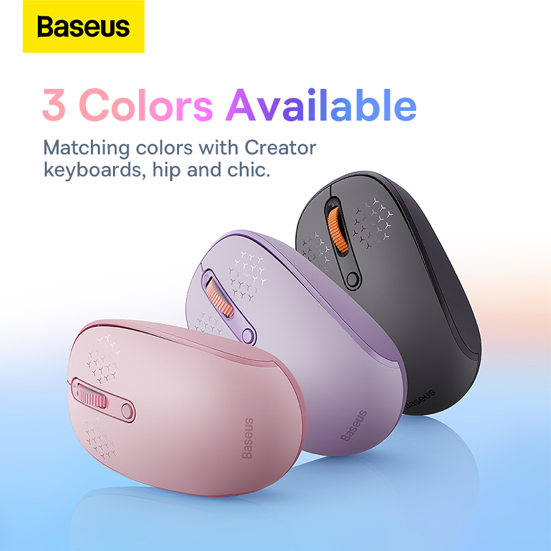 Chuột không dây Baseus Wireless Mouse 1600DPI 2.4G with USB Receiver Bluetooth 5.0 for PC Computer Mac Laptop Ergonomic Design Mouse for Windows OS