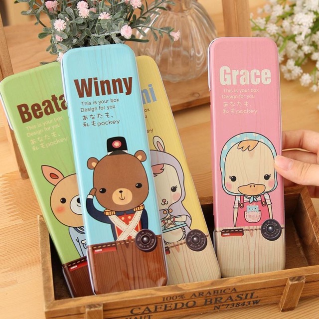 Hộp bút sắt siêu cute