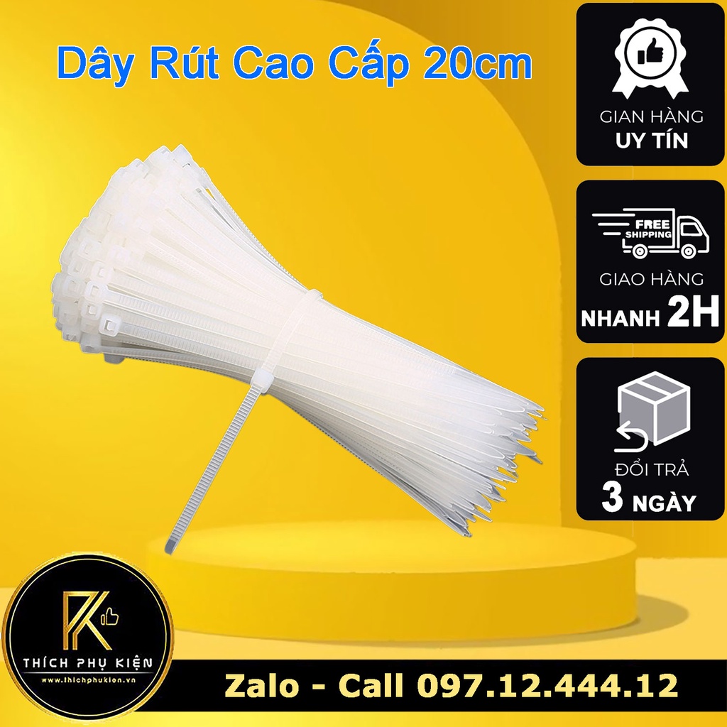 Set 50 dây rút / dây thít nhựa 20cm - 10cm
